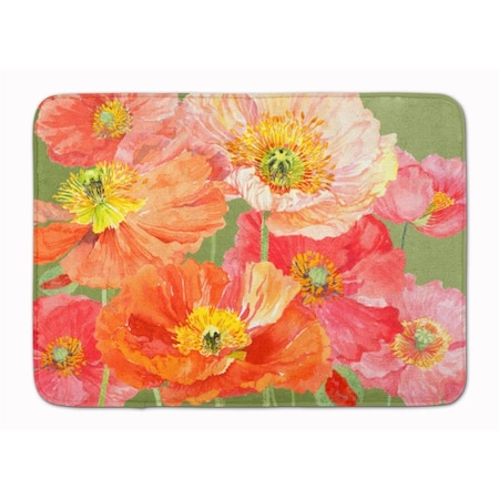 Jensendistributionservices Poppies by Anne Searle Machine Washable Memory Foam Mat MI2550656